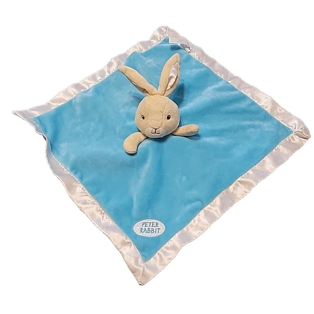 2016 Beatrix Potter Peter Rabbit Good Little Bunny Blue Lovey Security‎ Blanket